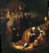 REMBRANDT Harmenszoon van Rijn, The Adoration of the Magi.